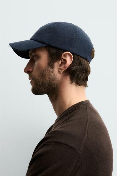 CASQUETTE EN COTON DÉLAVÉ - Bleu marine de Zara - Image 1