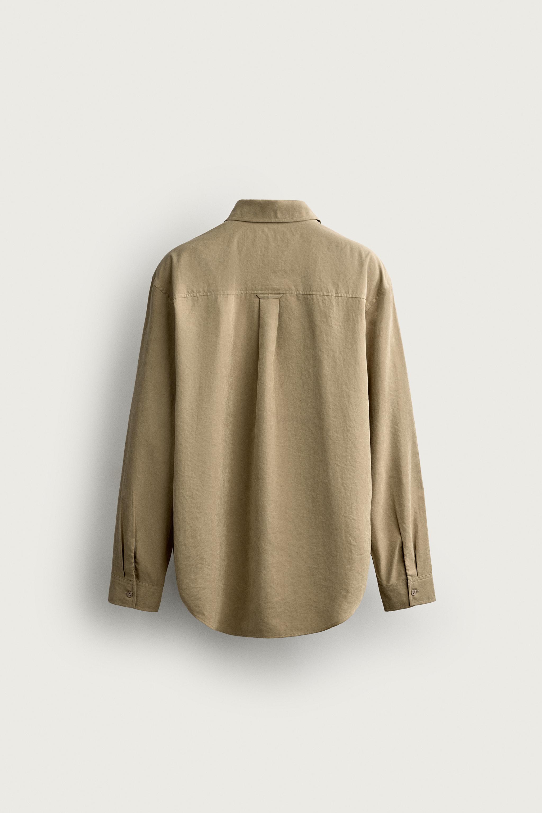 SOFT RELAXED FIT SHIRT — Beige