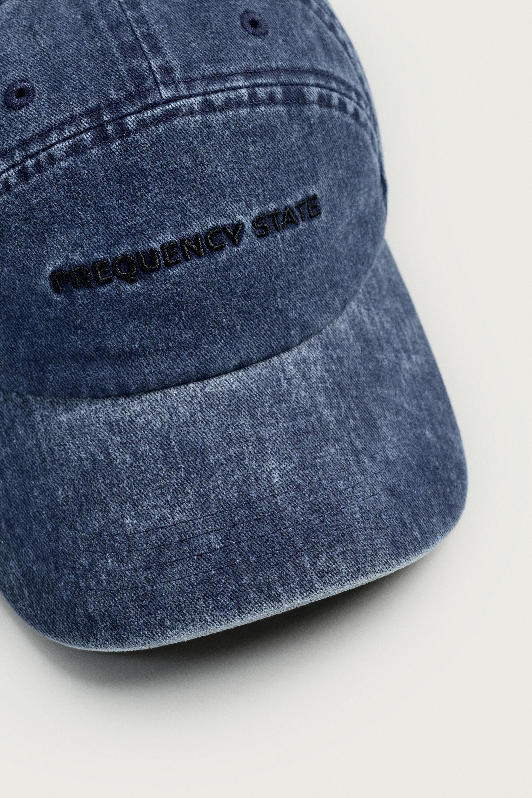 WASHED EMBROIDERED TEXT CAP