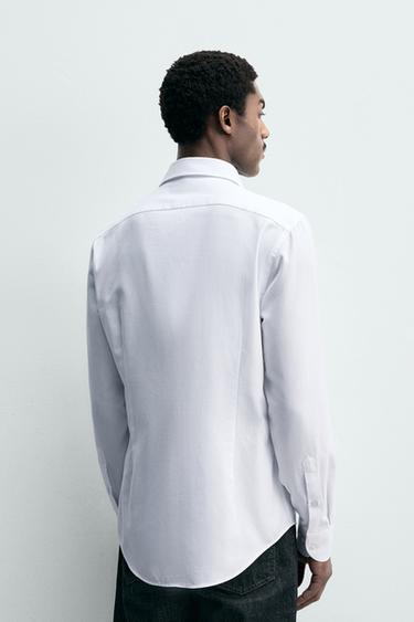 CHEMISE REGULAR FIT STRUCTURÉE - Blanc de Zara - Image 2