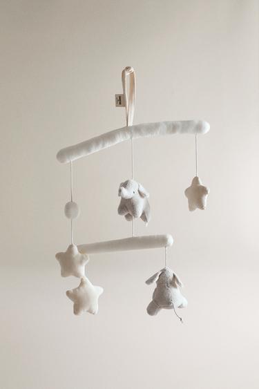 CHILDREN’S ELEPHANT COT MOBILE - Grey / Beige by Zara - Image 0