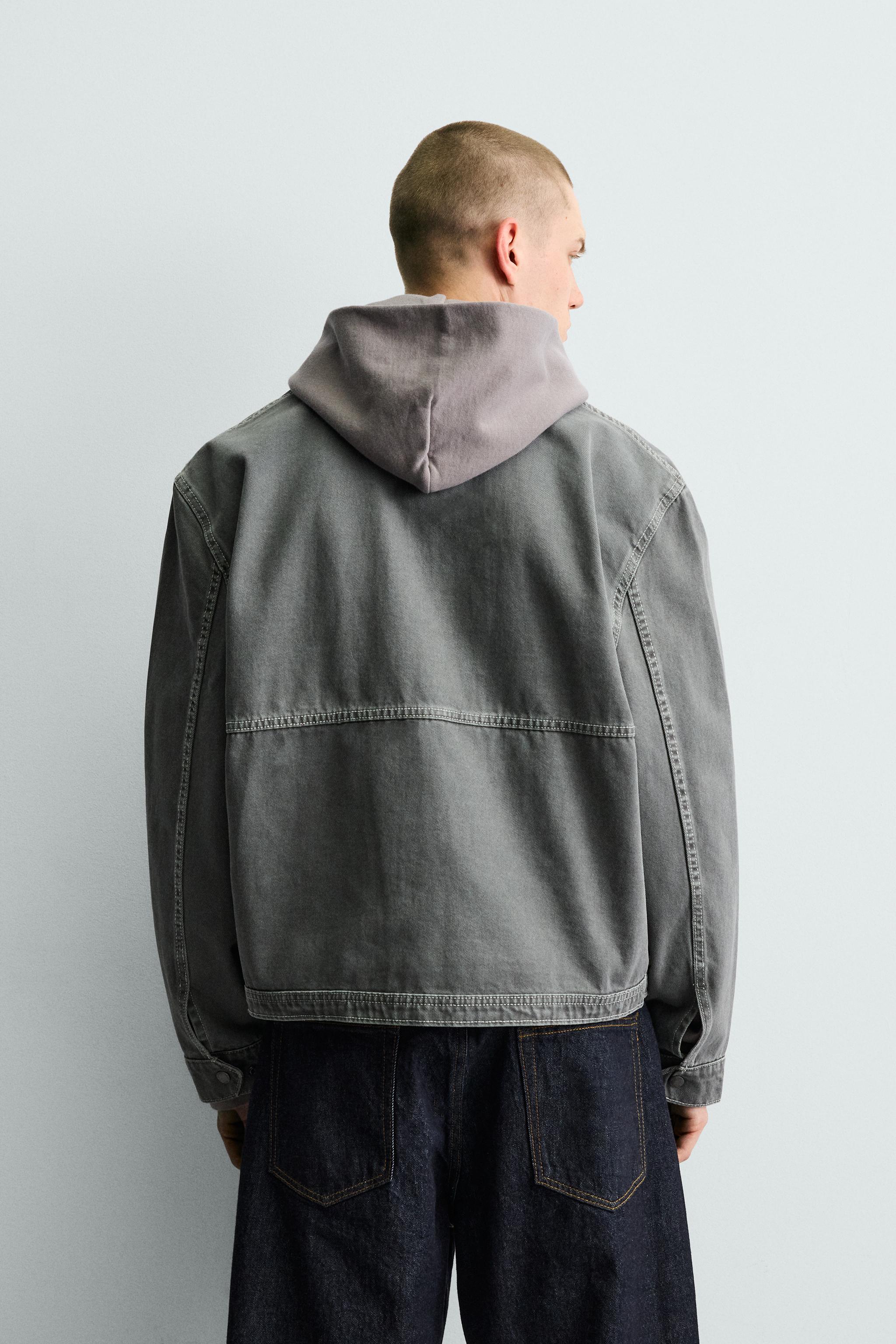 CONTRAST TOPSTITCHING BOXY FIT JACKET
