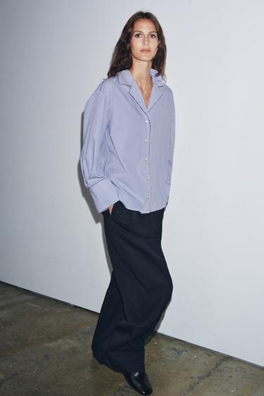 HEMD MIT KONTRASTPASPELN ZW COLLECTION - Weiß / Blau von Zara - Bild 0