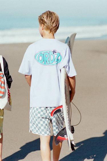 T-SHIRT IMPRIMÉ LOGO - Bleu de Zara - Image 5