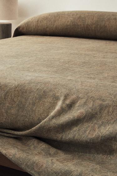 WASHED LINEN MORRIS & CO. BEDSPREAD - Blue by Zara