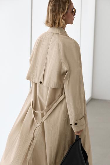 Zara Long flowing trench coat - 318