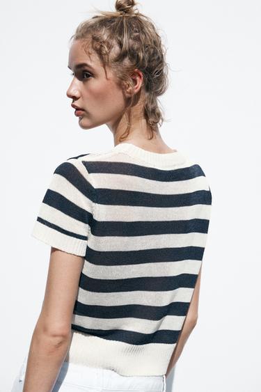 STRIPED KNIT TOP - striped by Zara - Image 3