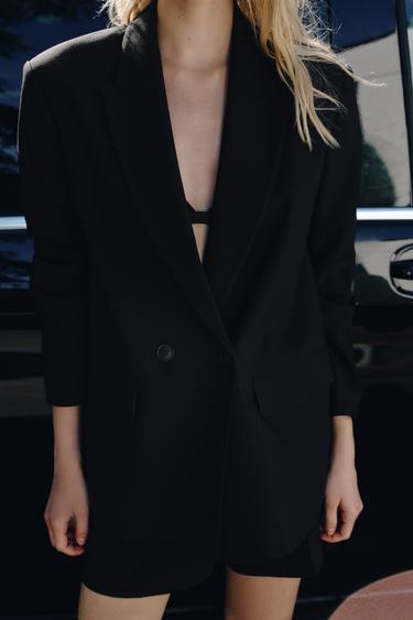 OVERSIZE DOUBLE-BREASTED BLAZER - Black by Zara