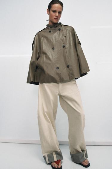VESTE CAPE ZW COLLECTION - Gris taupe de Zara - Image 0
