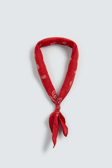 BANDANA À IMPRIMÉ PAISLEY AARON LEVINE X ZARA - Rouge de Zara - Image 3