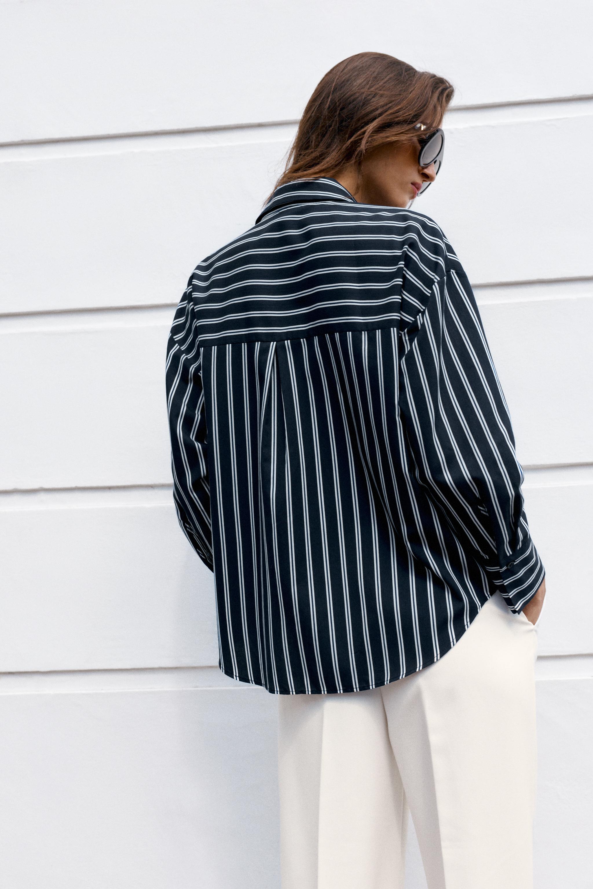 STRIPED SHIRT - Blue | ZARA United States