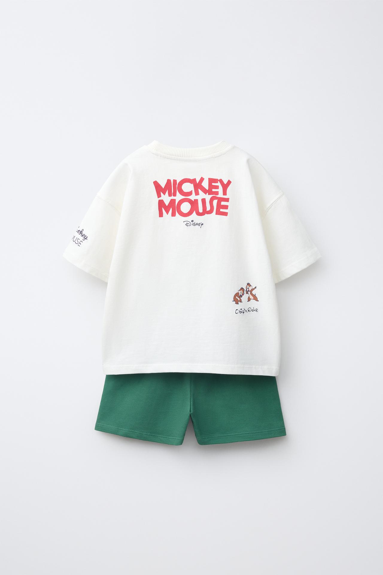 MICKEY MOUSE © DISNEY T-SHIRT & BERMUDA SHORT SET — Blue / Green