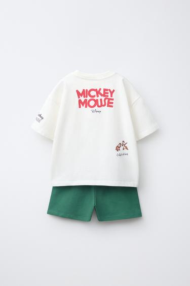 ENSEMBLE JOGGING T-SHIRT ET BERMUDA MICKEY MOUSE © DISNEY - Bleu / Vert de Zara - Image 1