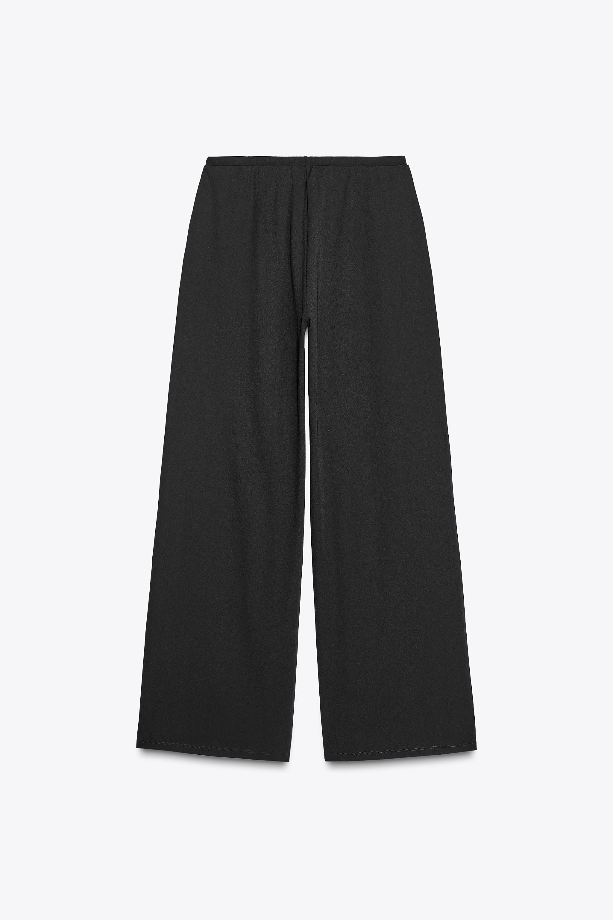TEXTURED STRAIGHT LEG PANTS - Russet | ZARA United States