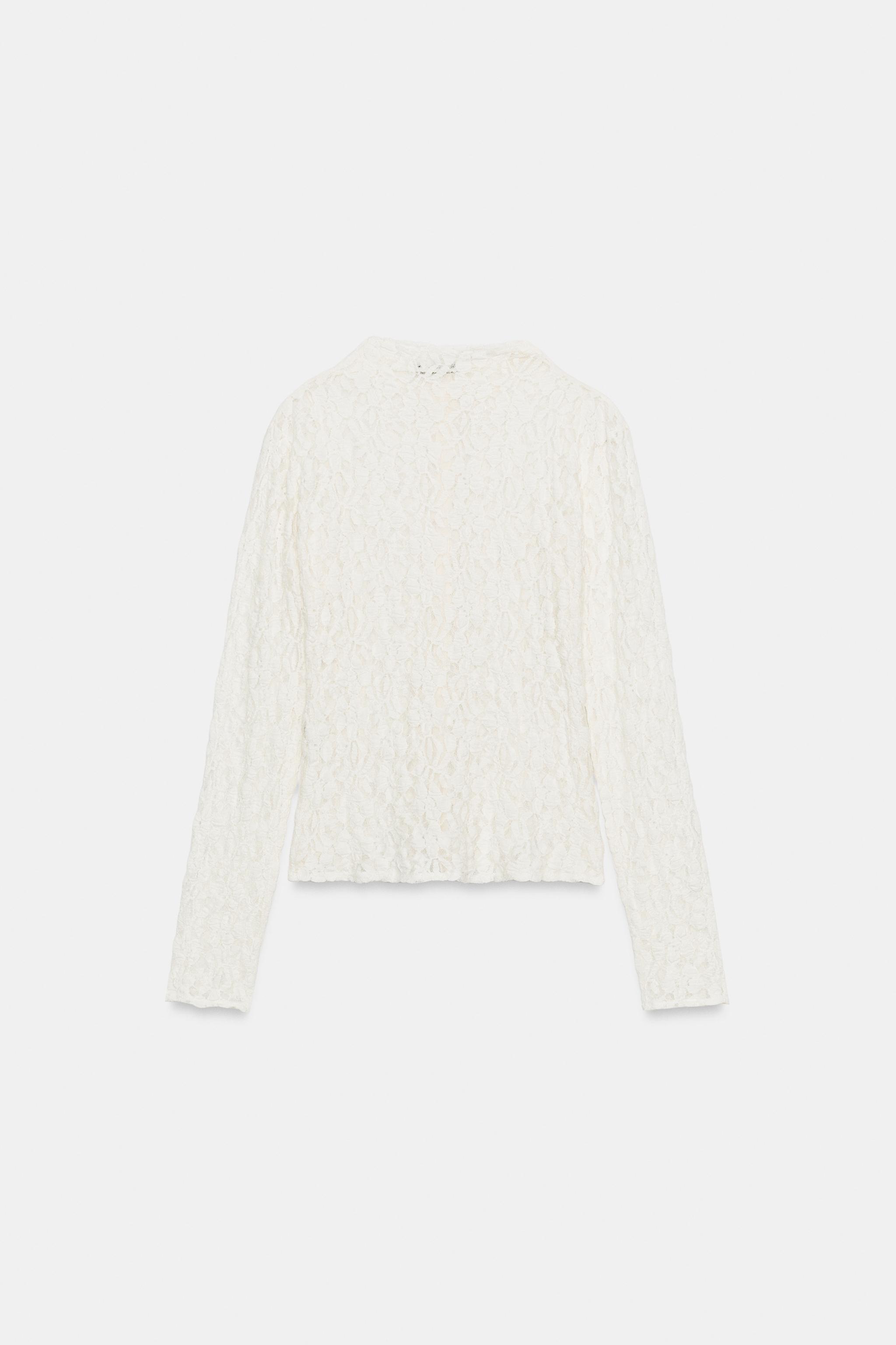 LACE BUTTON-UP TOP