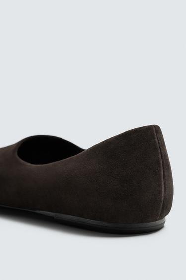 MOCASSINS EN CUIR - Chocolat de Zara - Image 5