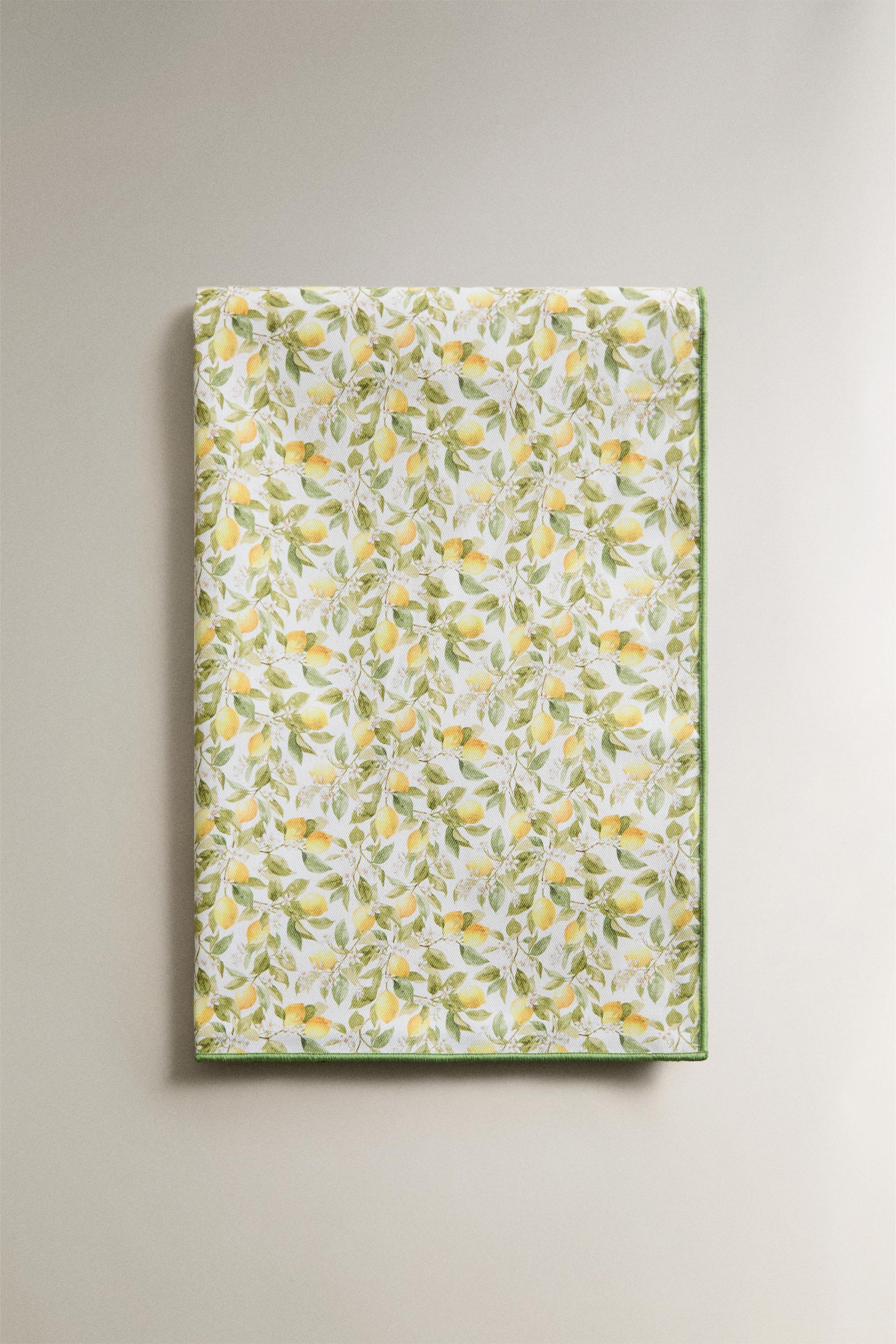 RESIN-COATED LEMON TABLE RUNNER