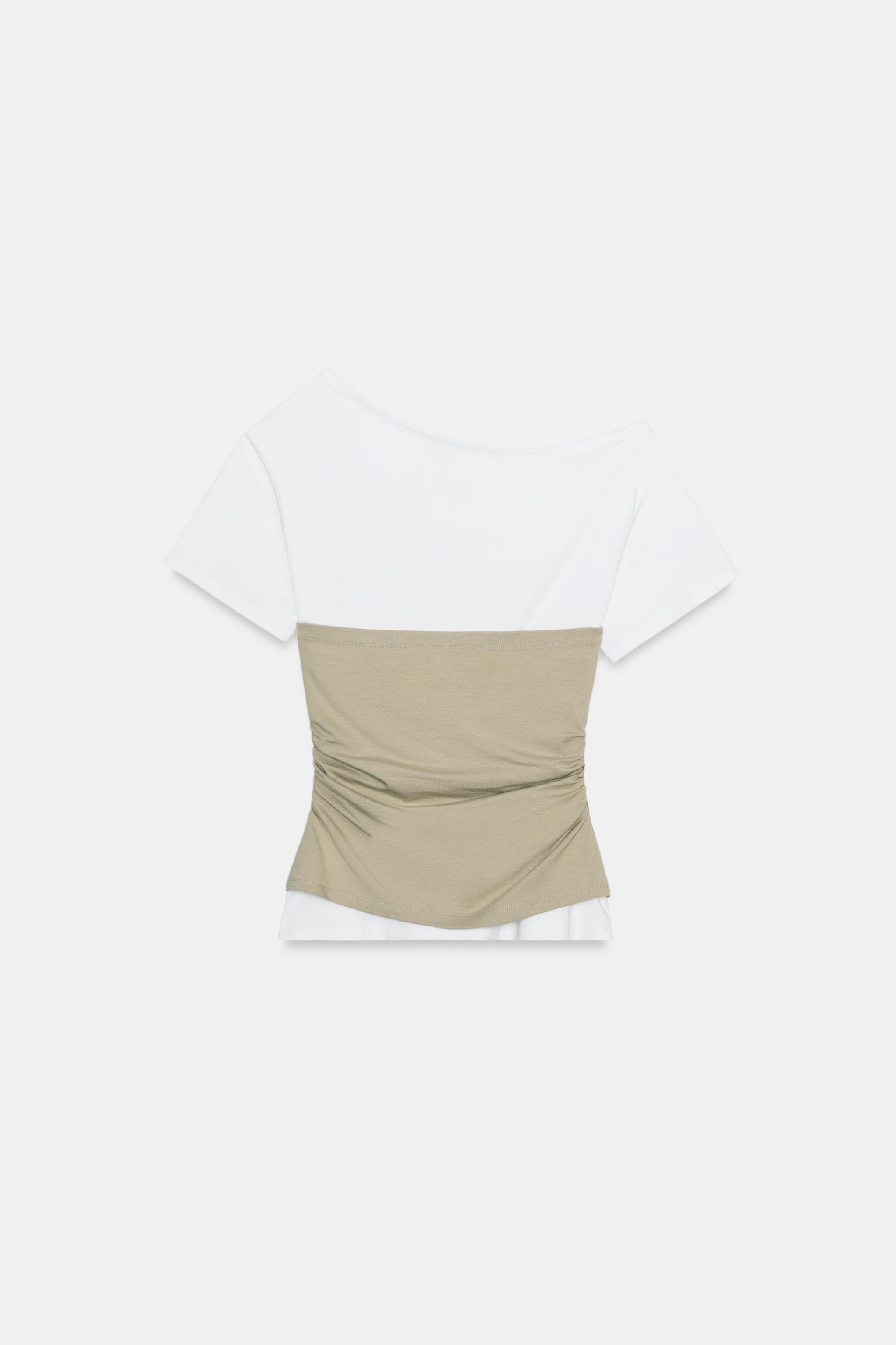 ASYMMETRIC RUCHED TOP