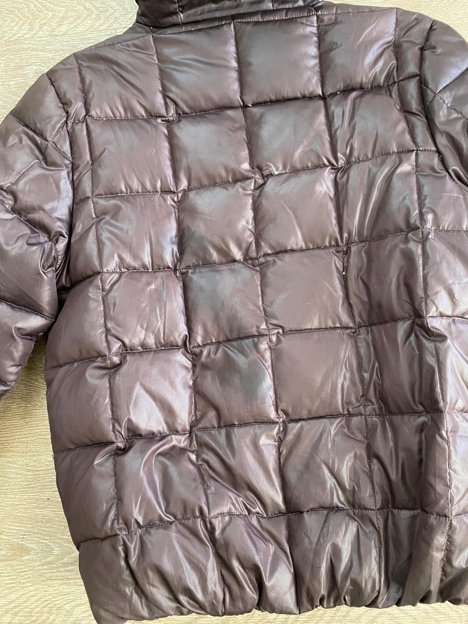 ZARA MENS BURGUNDY WINE PUFFER SQUARES JACKET