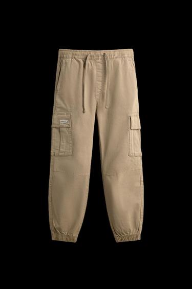 PANTALÓN CARGO SLIM FIT - Beige de Zara