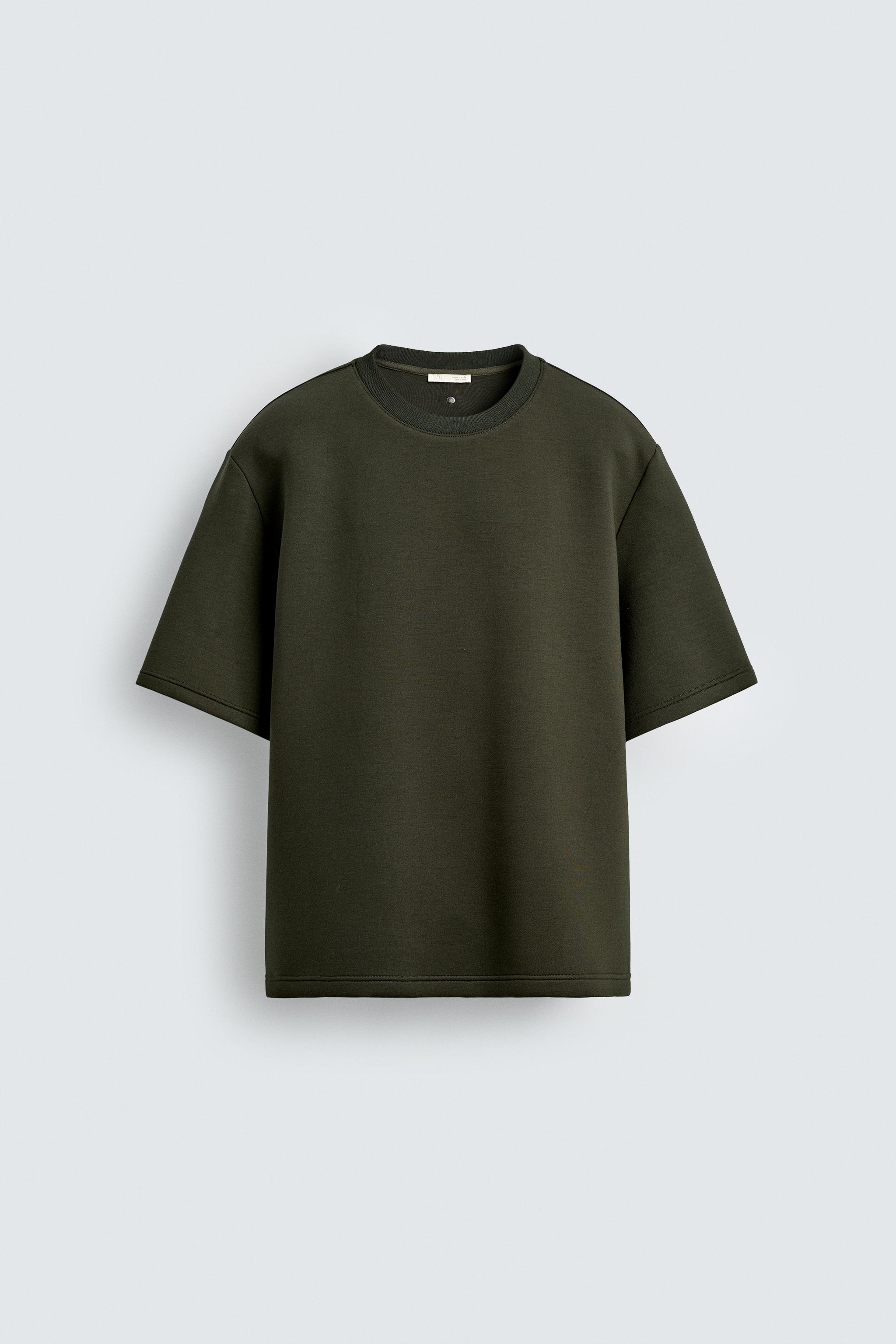 トップス onedayapartmentjapan natural nep sweat NEOPRENE EFFECT STUD SWEATSHIRT - Dark green | ZARA United