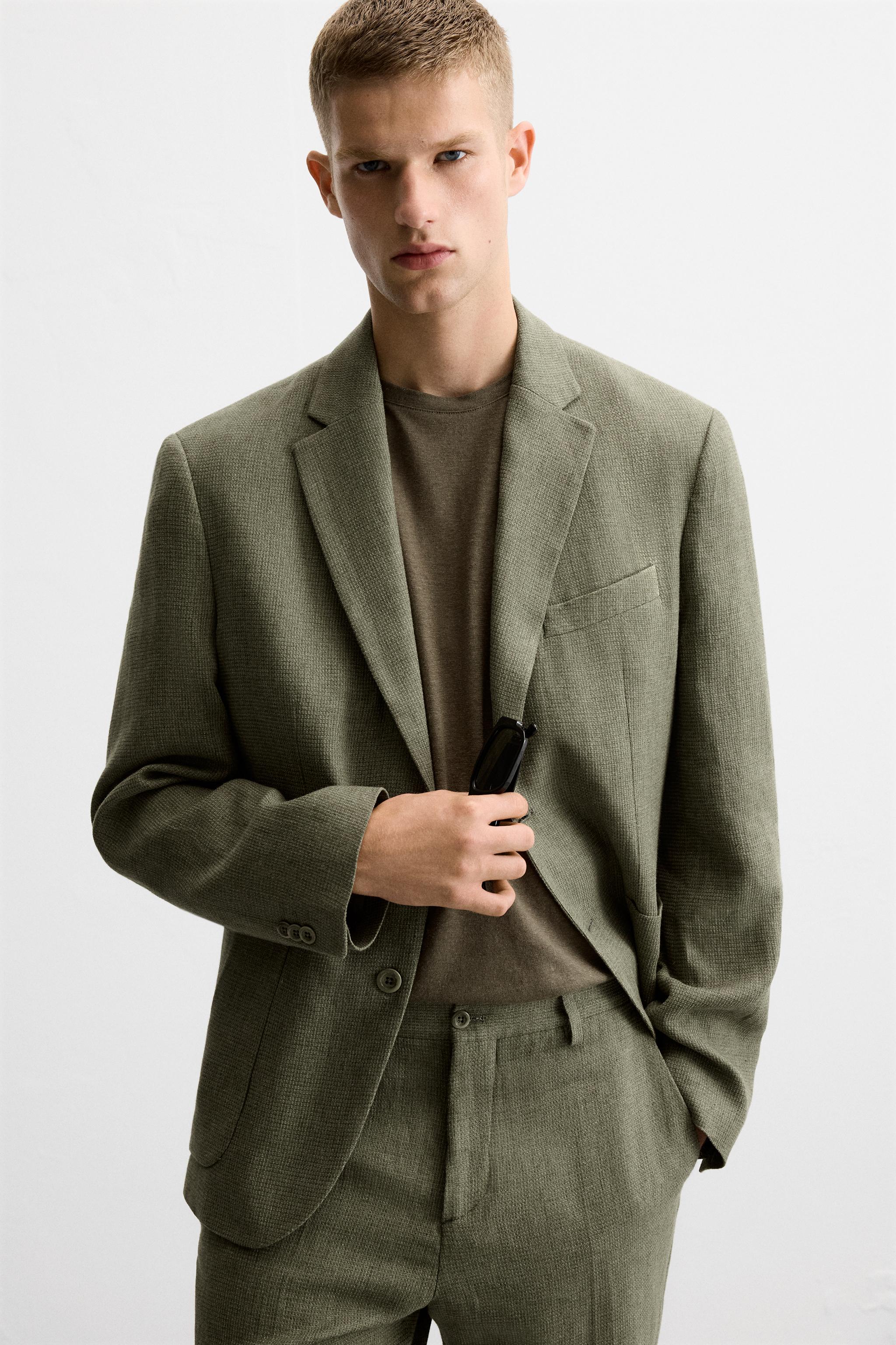 Green suit zara online