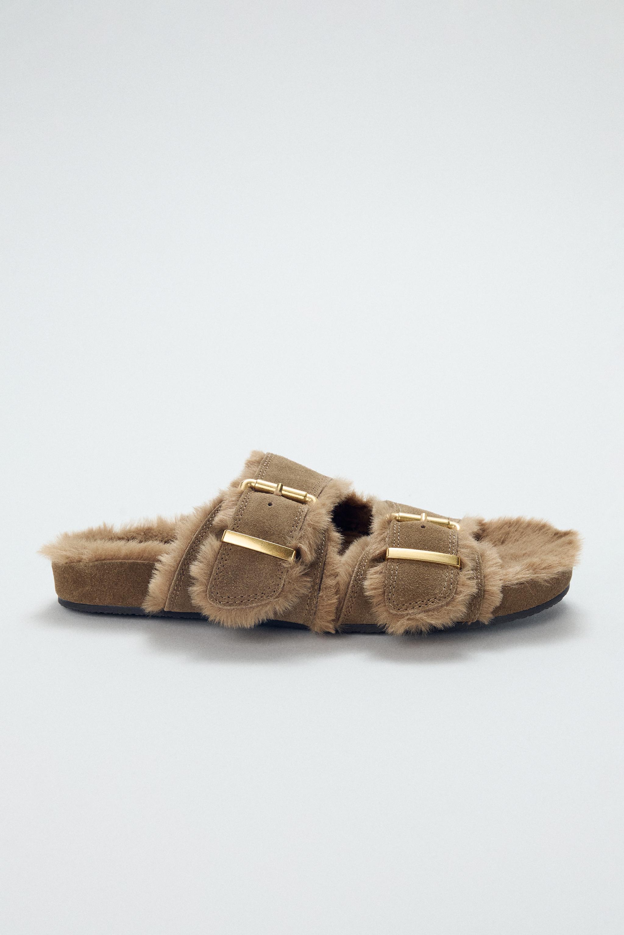 Sora0915 様　ZARA スエードフラットサンダル　トングサンダル 新品 ZARA プラットフォームサンダル トングサンダル - メルカリ