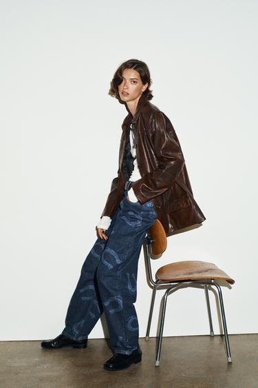 JEAN BARREL TRF FERS À CHEVAL TAILLE HAUTE - Bleu marine de Zara - Image 3