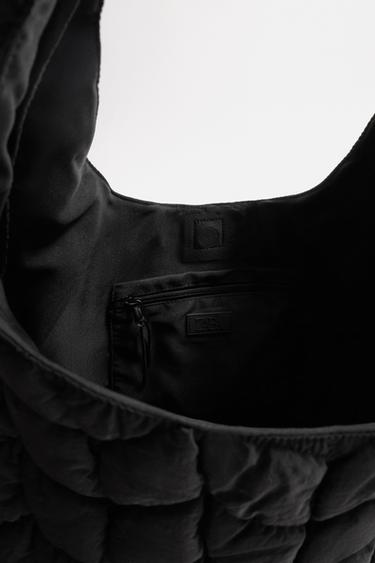 QUILTED NYLON BAG - Black by Zara - Image 5
