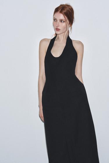 ROBE ENCOLURE HALTER ZW COLLECTION LIMITED EDITION - Noir de Zara - Image 1