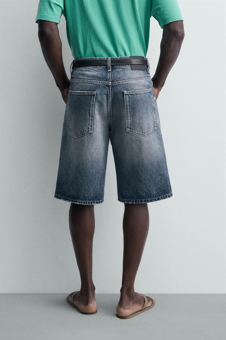 Pantalones cortos Bermuda de denim de corte relajado 3