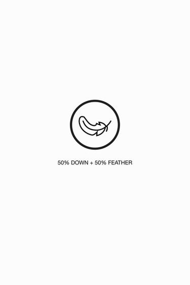 50% FEATHER AND 50% DOWN WATER-REPELLENT SHINY DOWN JACKET - Black by Zara