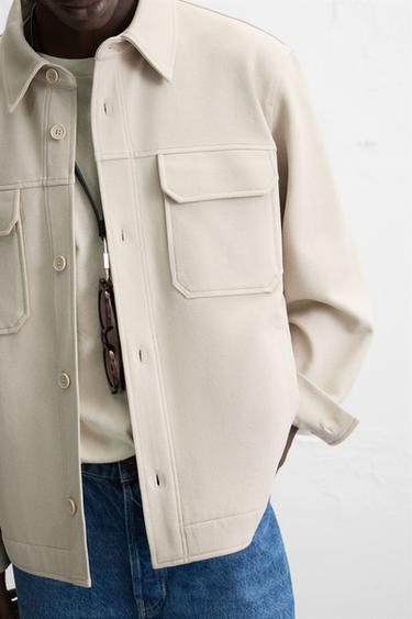 SURCHEMISE STRUCTURÉE CONFORT - Beige de Zara - Image 6