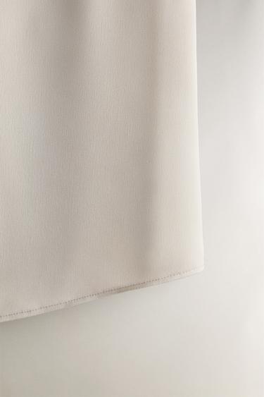 PLAIN SATEEN TOP - Pearl grey by Zara - Image 2