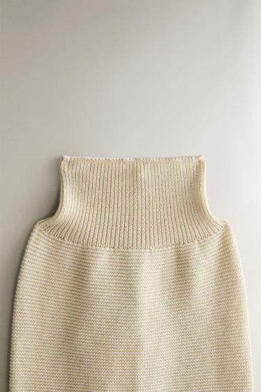 KNIT BABY FOOTED LEGGINGS - Ecru by Zara - Image 1