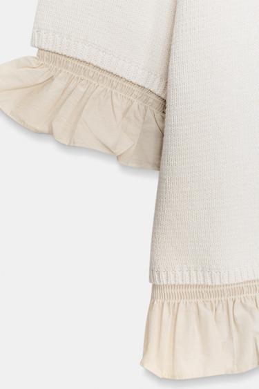 HAUT EN MAILLE BIMATIÈRE - Écru de Zara - Image 5