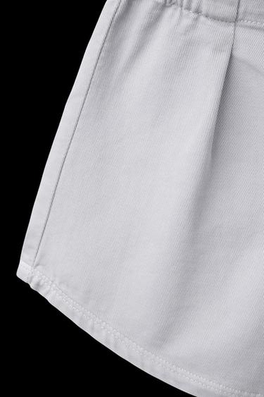 BERMUDA DENIM PINZAS - Gris de Zara