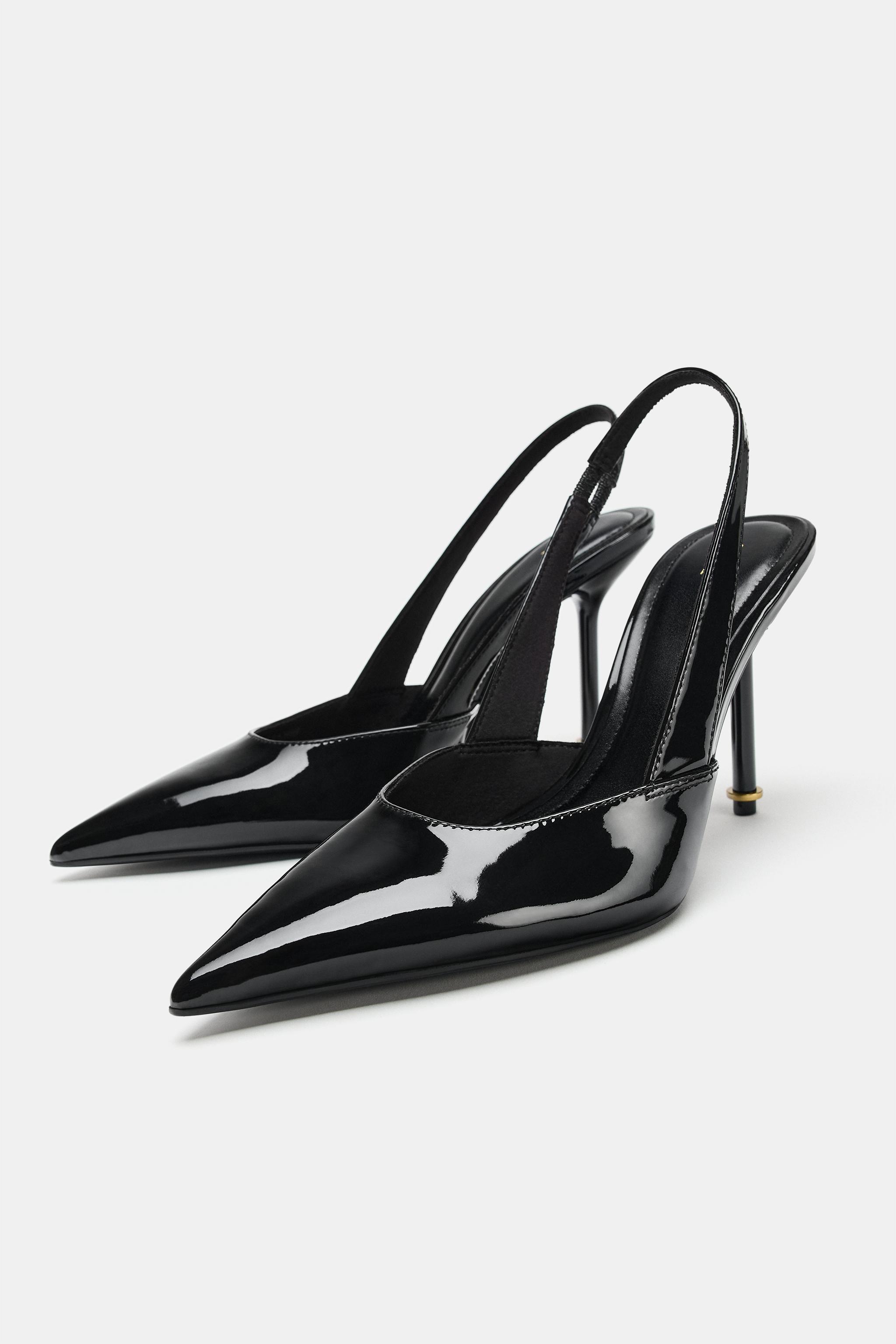 METALLIC DETAIL HEELED SHOES