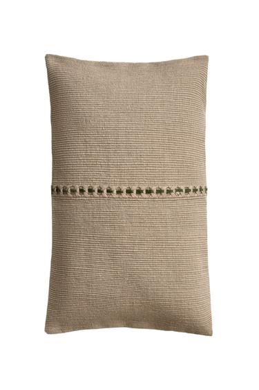 FUNDA DE COJÍN TRENZADO - Verde de Zara