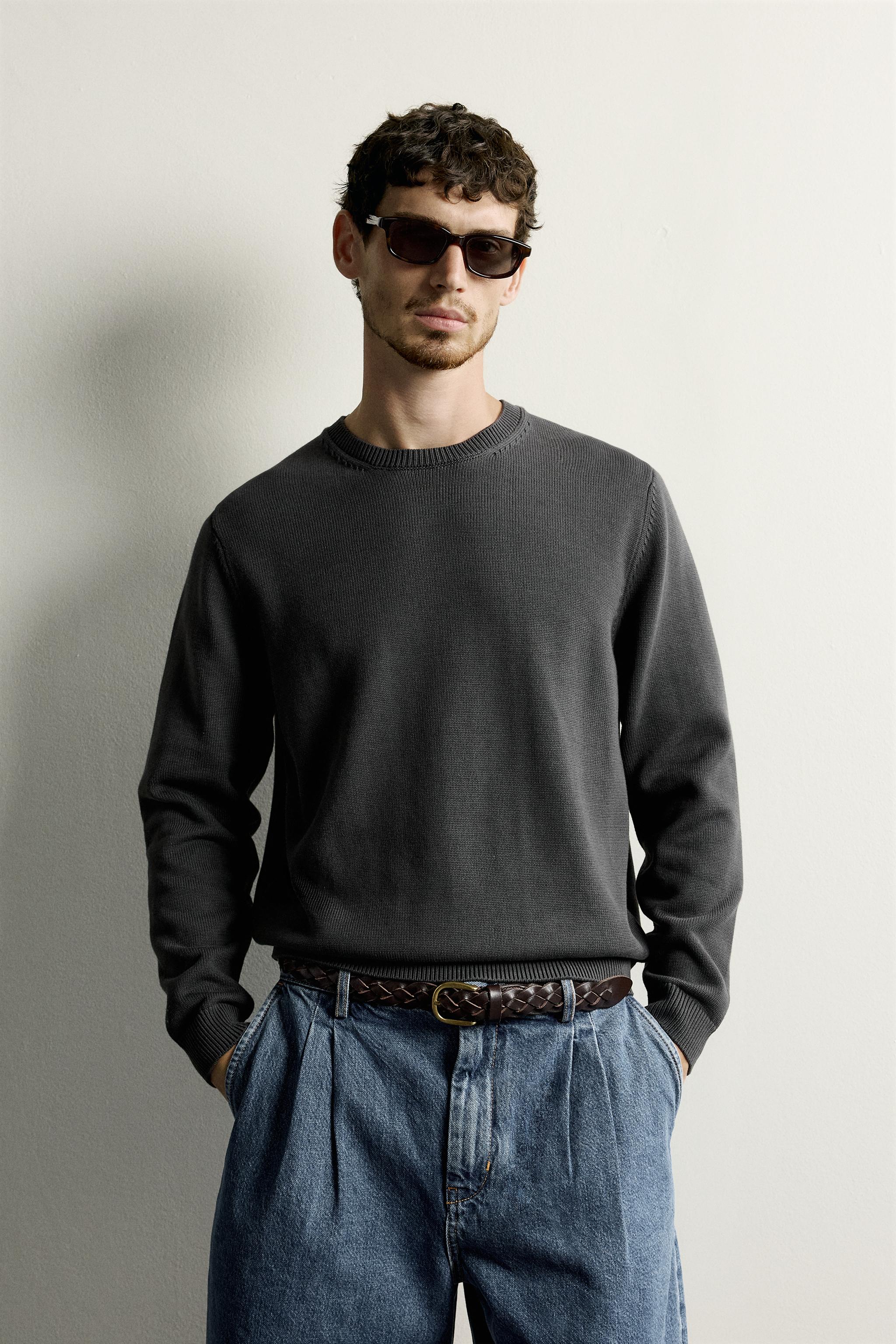 Мужские свитеры Zara COTTON REGULAR FIT JUMPER — фото 2