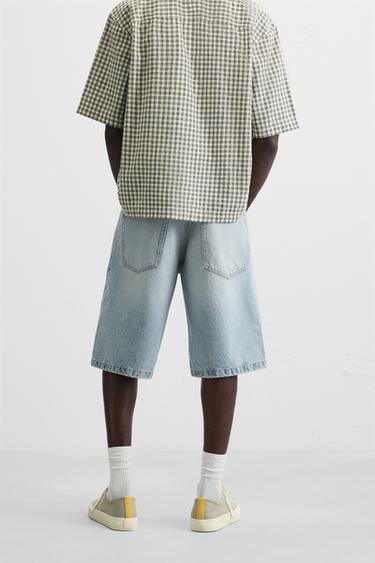 FADED WASH BAGGY FIT DENIM BERMUDA SHORTS - Light blue by Zara - Image 2