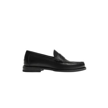 LEATHER PENNY LOAFERS - Black by Zara
