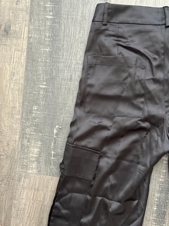 SATIN EFFECT CARGO PANTS - Image 3