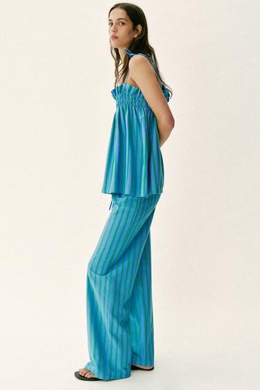 TOP À RAYURES ET BRETELLES - rayures de Zara - Image 3