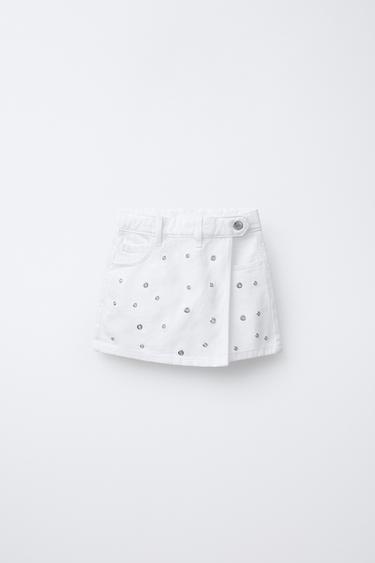 EYELET SKORT BERMUDA SHORTS - White by Zara - Image 0