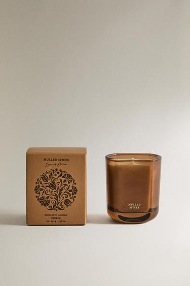 (220 G) MULLED SPICES SCENTED CANDLE - Reddish by Zara