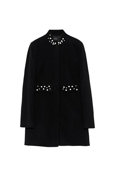 MOLESKIN FROCK COAT WITH PEARL BEADS