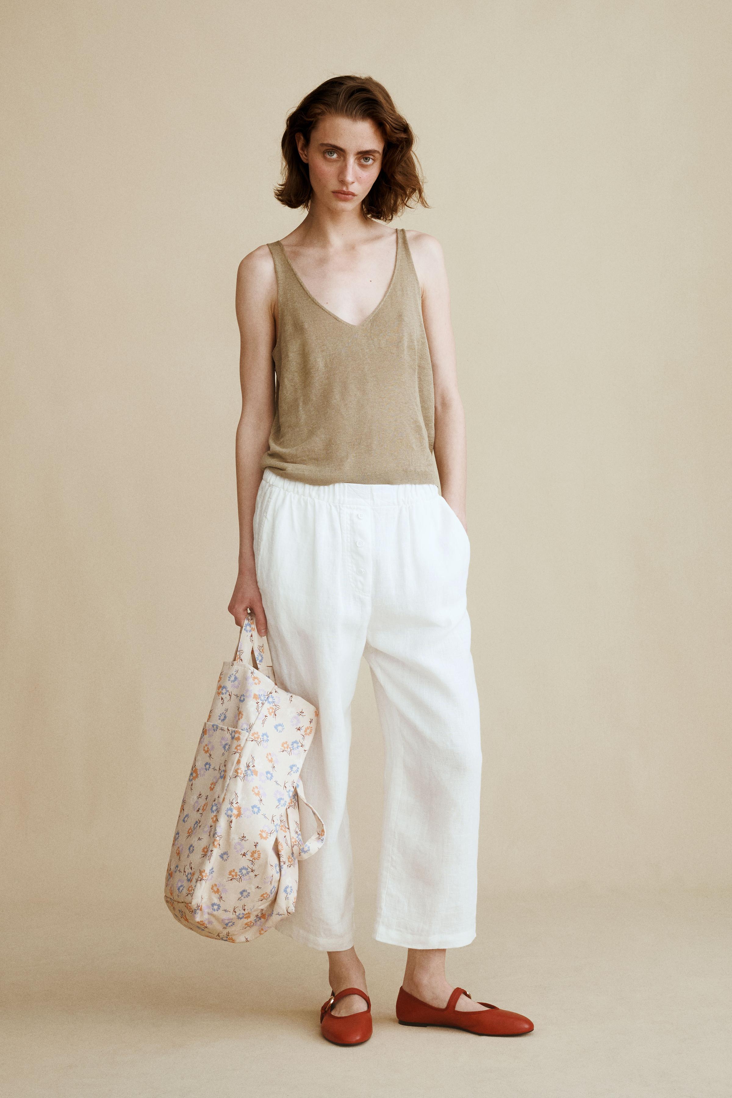 Женские брюки Zara 100% LINEN PANTS CREATED BY CARAMEL LONDON X