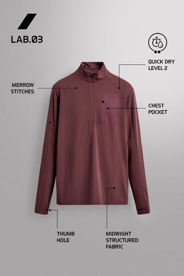 SWEAT COL ZIPPÉ POCHE BIMATIÈRE - Rose foncé de Zara - Image 5