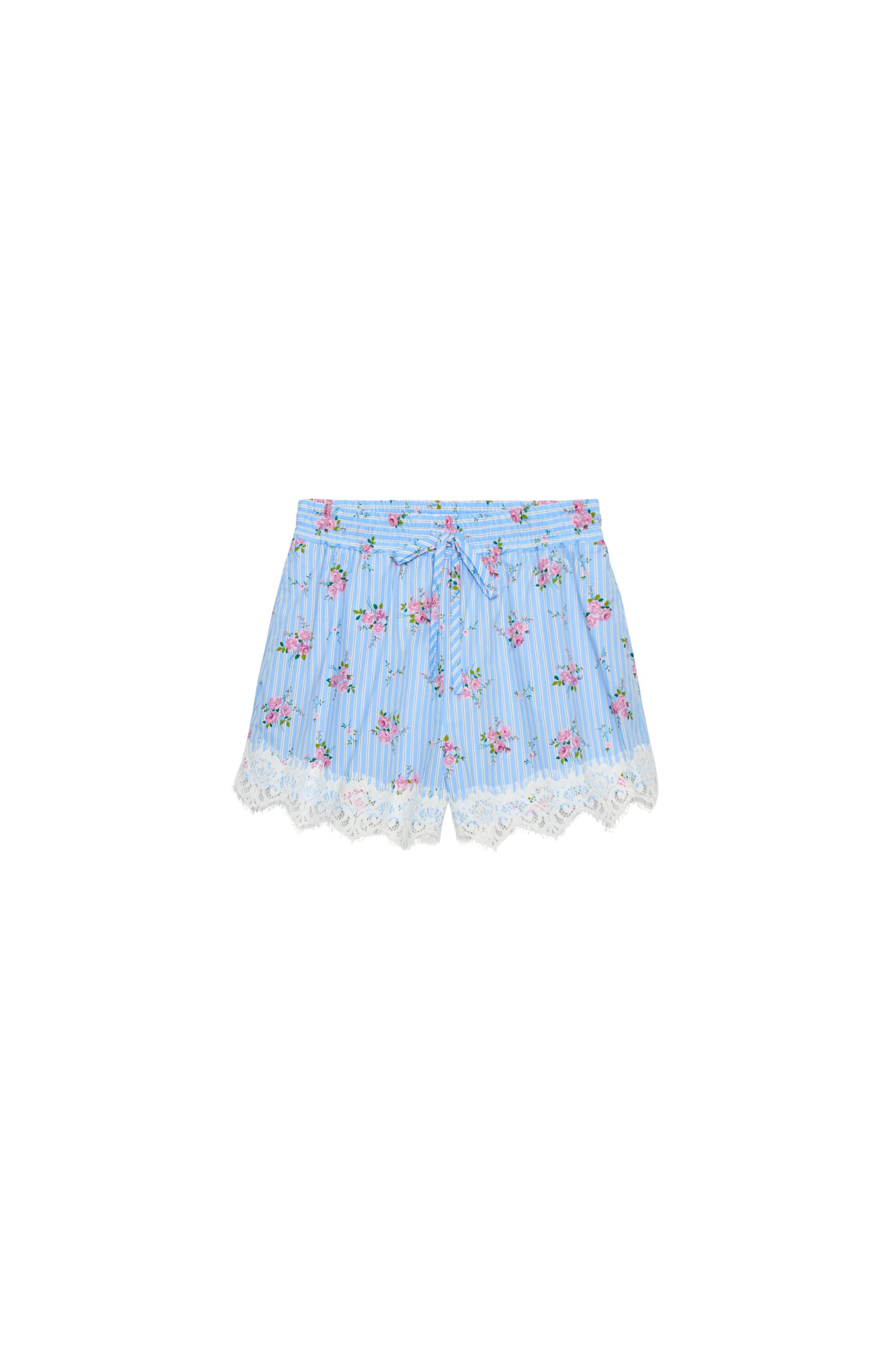 LACE STRIPED SHORTS